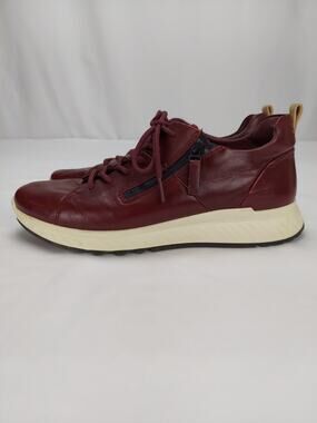ECCO ST 1 Danish Design Leather Sneakers Wine Burgundy Women’s Size EU 41 US 10